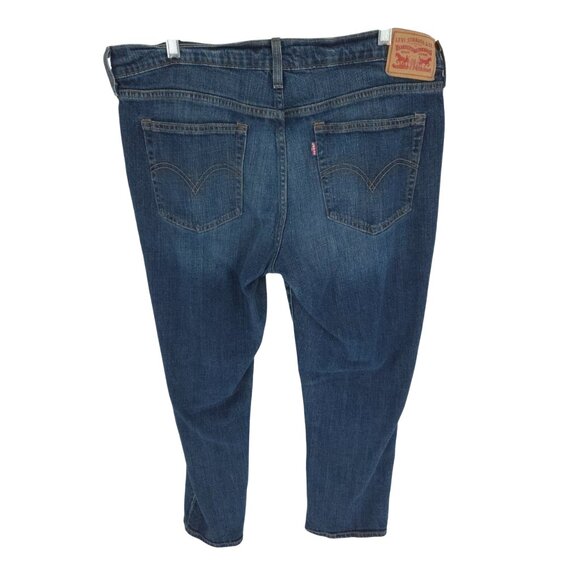 Levi Boyfriend Mid Rise Jeans Dark Blue Wash Classic 32 - Picture 5 of 16